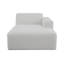 Modul pentru canapea alb cu tapițerie din stofă bouclé (cu colț pe partea dreaptă) Roxy – Scandic