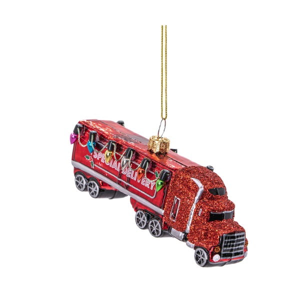 Ornament de Crăciun lucrat manual din sticlă 4,5 cm Red Truck – Sass & Belle