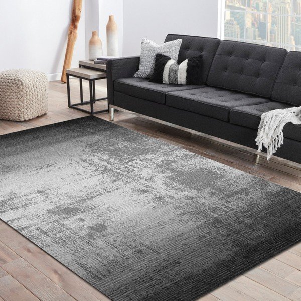 Covor Kate Louise, 80 x 150 cm, gri - negru-image-1