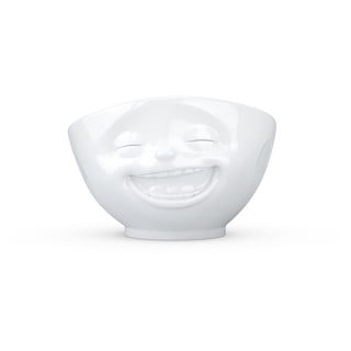 Bol porțelan zâmbet 58products, alb