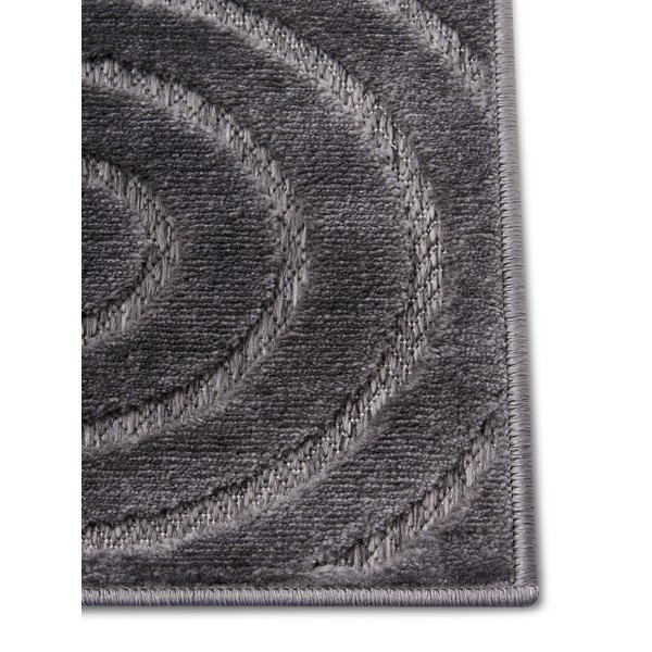 Covor gri antracit 67x120 cm Iconic Wave – Hanse Home-image-3