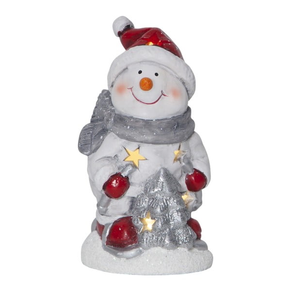 Decorațiune luminoasă om de zăpadă cu LED Best Season Friends, înălțime 15 cm
