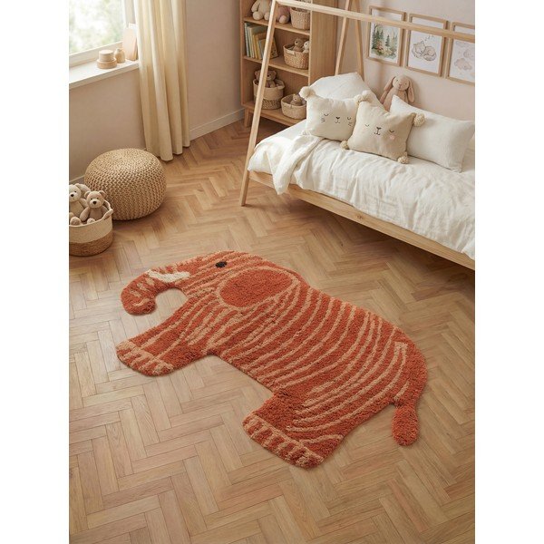 Covor pentru copii teracotă lavabil/țesut manual din bumbac 75x120 cm Snuggle Elodie – Hanse Home-image-1