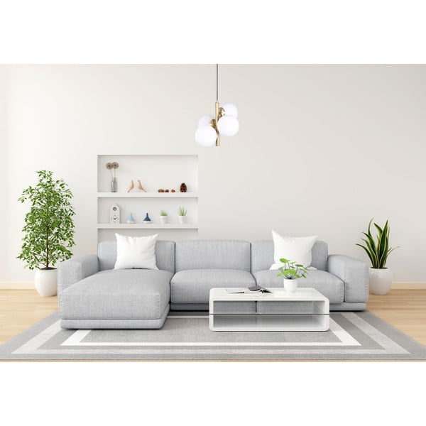 Lustră alb-auriu cu abajur din sticlă ø 15 cm Forte – Squid Lighting-image-2