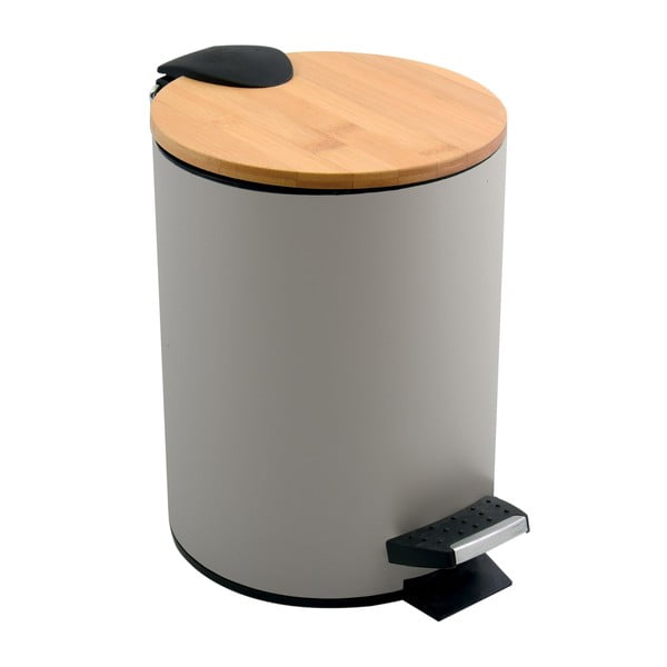 Coș de gunoi taupe cu pedală din oțel 3 l   Adonis – Spirella