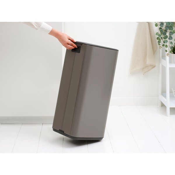 Coș de gunoi gri cu pedală din oțel 30 l Bo – Brabantia-image-2