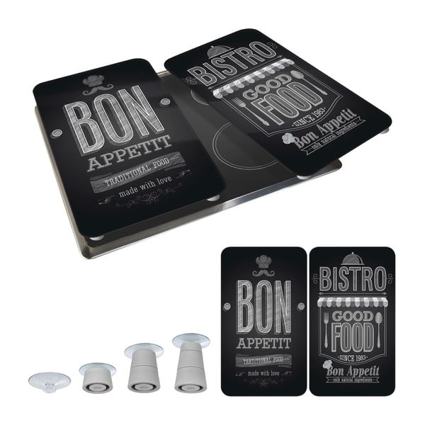 Set 2 protecții din sticlă pentru aragaz Wenko Bon Appetit, 52 x 30 cm-image-2