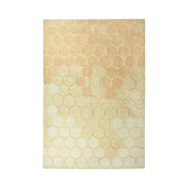 Covor galben ocru lavabil/țesut manual din bumbac 140x200 cm Sweet Honey – Lorena Canals