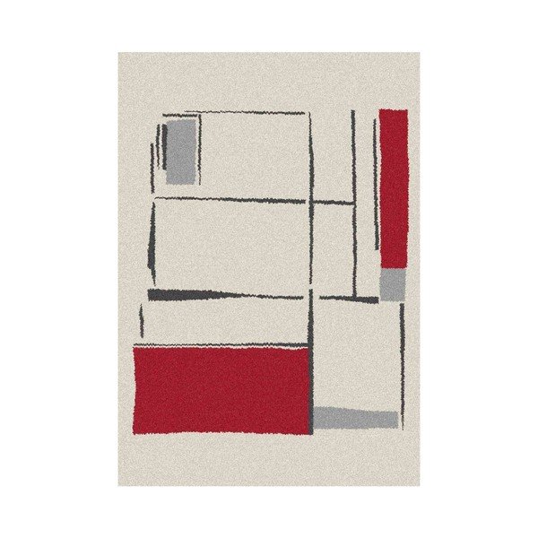 Covor Universal Nature, 160 x 230 cm, alb-roșu