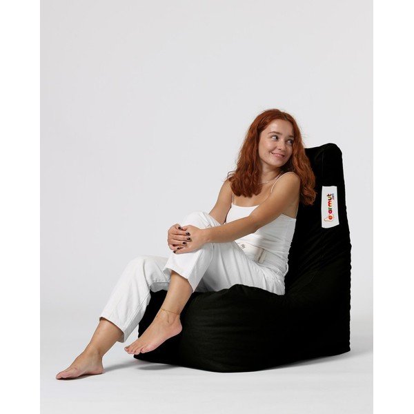 Beanbag pentru grădină negru Diamond XXL – Floriane Garden-image-2
