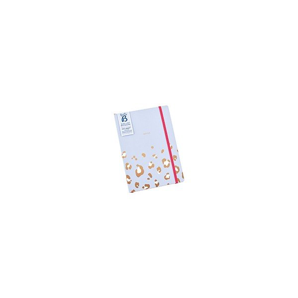 Agendă cu model de leopard A5 Busy B, 96 file, albastru deschis-image-1