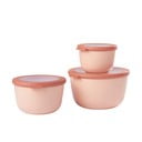 Set 3 cutii pentru gustări Mepal Cirqula Nordic, roz