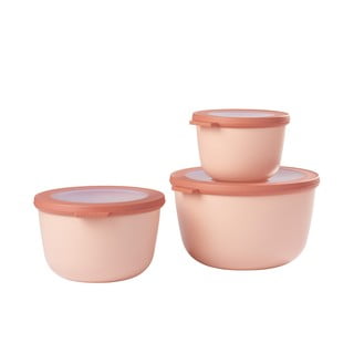 Set 3 cutii pentru gustări Mepal Cirqula Nordic, roz
