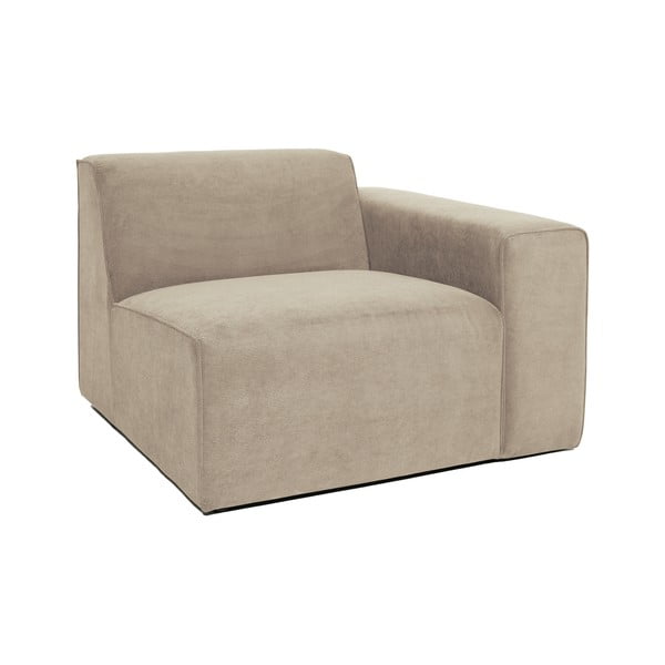 Modul pentru canapea bej   din catifea reiată  (partea dreaptă) Sting - Scandic-image-2