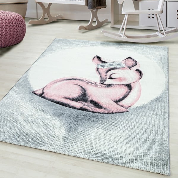 Covor pentru copii roz deschis/gri deschis 120x170 cm Bambi – Ayyildiz Carpets-image-1