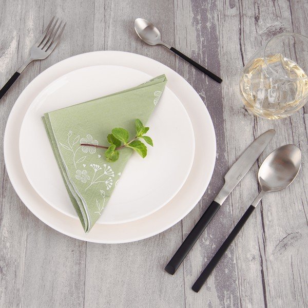 Tacâmuri negre-argintii din oțel inoxidabil 24 buc. Skandi – Orion-image-3