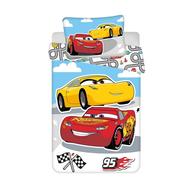 Lenjerie de pat pentru copii din bumbac pentru pătuț 100x135 cm Cars – Jerry Fabrics