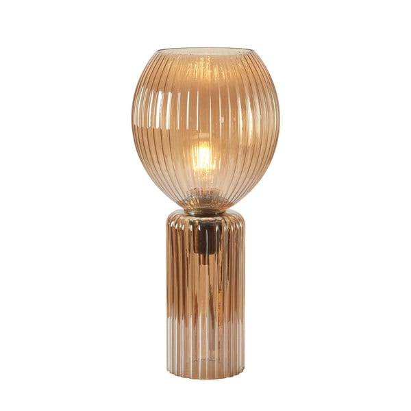 Veioză chihlimbar cu abajur din sticlă (înălțime 40 cm) Toulipa – Markslöjd