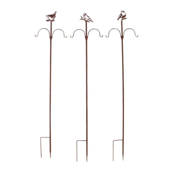 Set 3 bețe pentru suspendarea semințelor pentru păsări Esschert Design, înălțime 149 cm