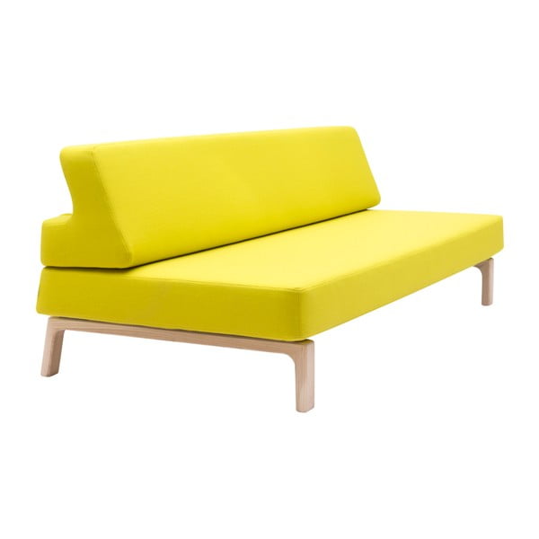 Canapea extensibilă Softline Lazy, galben