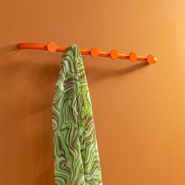 Cuier de perete portocaliu din metal 75 cm Retro – Spinder Design-image-4