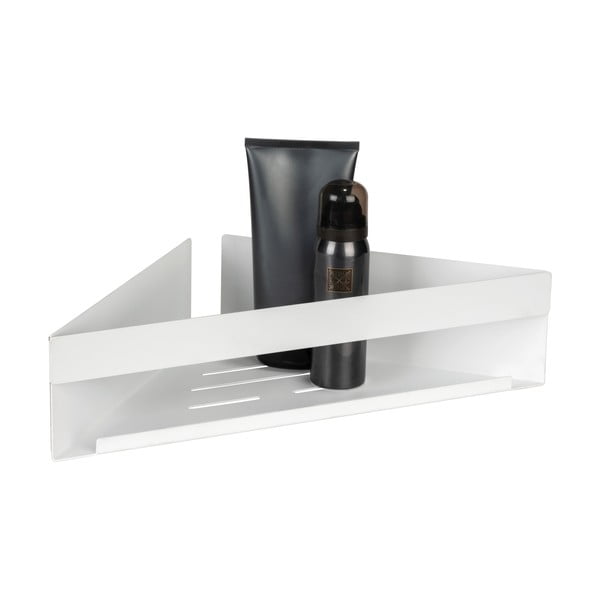 Raft pentru baie alb mat autoadeziv, pentru colț cu Turbo-Loc din oțel inoxidabil Genova – Wenko-image-3