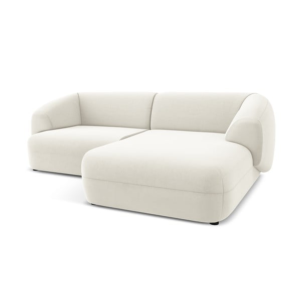 Colțar alb cu tapițerie din catifea (cu colț pe partea dreaptă) Moana – Makamii-image-2