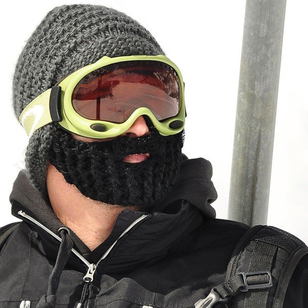 Căciulă cu barbă detașabilă, Beardo Original, gri-negru-image-2