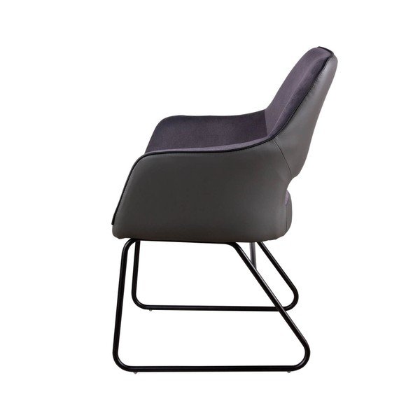 Scaun Sømcasa Delia, gri închis-image-1