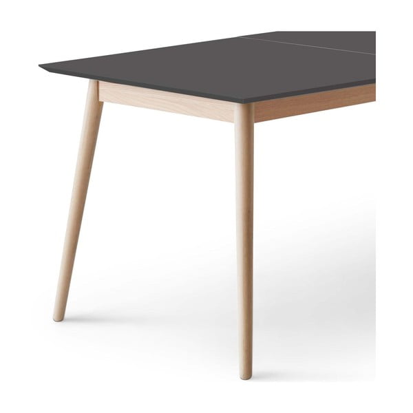 Masă de dining extensibilă cu blat negru cu blat suplimentar 90x165 cm Meza – Hammel Furniture-image-4