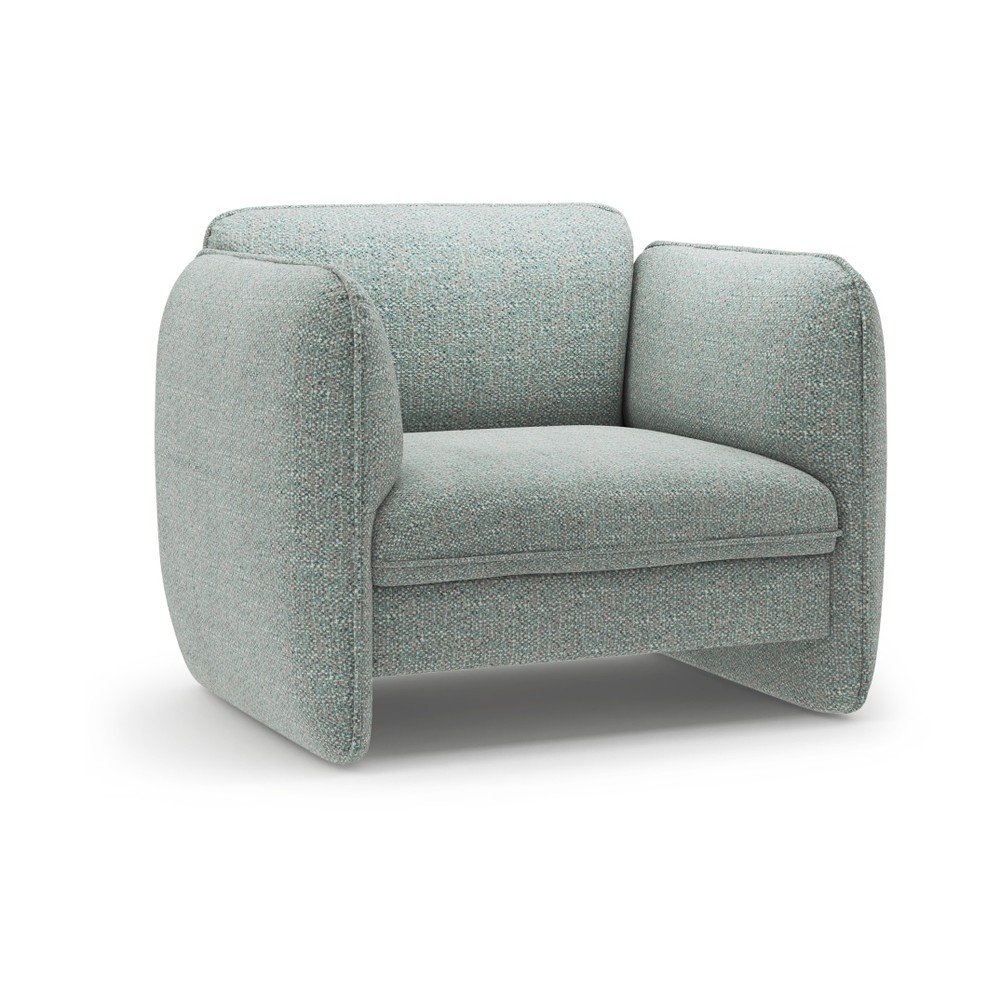 Fotoliu albastru cu tapiÈu009Berie din chenille Georgia âu0080Micadoni