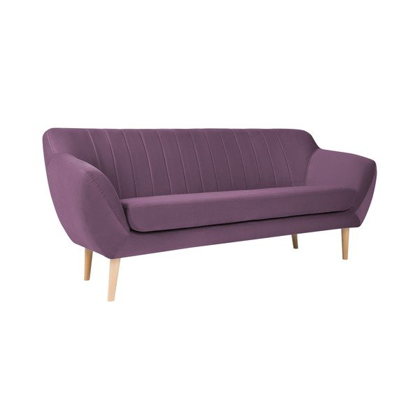 Canapea cu tapițerie din catifea Mazzini Sofas Sardaigne, 188 cm, violet-image-1