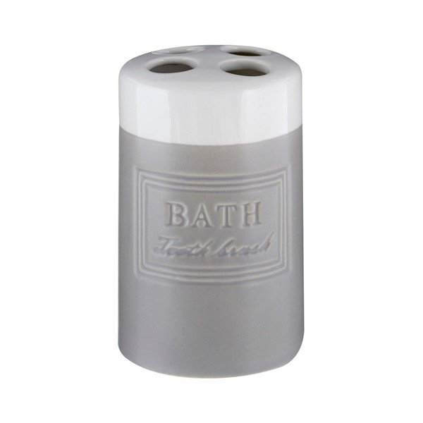 Suport pentru periuțe de dinți Premier Housewares Vida, gri - alb-image-1