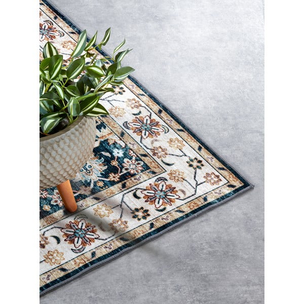 Covor albastru 160x230 cm Saveh Blue Cream – Elle Decoration-image-2