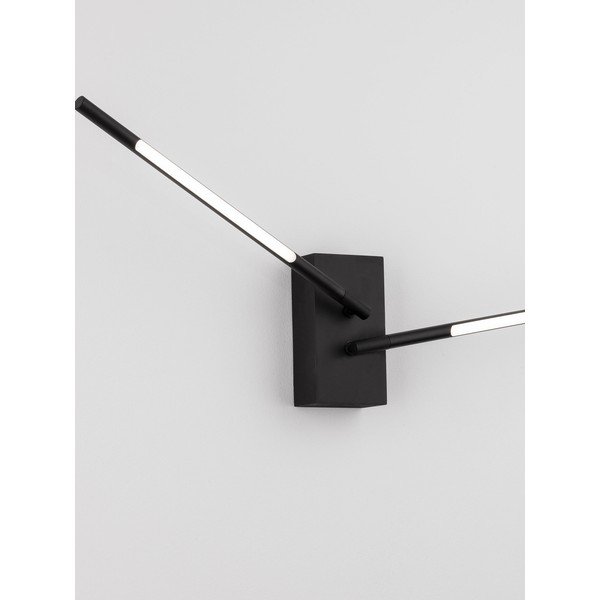Aplică de perete neagră LED cu structură flexibilă din metal Raccio – Nova Luce-image-4