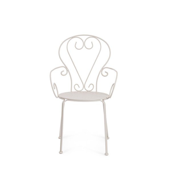 Scaun de grădină bej din metal Etienne – Bizzotto-image-2