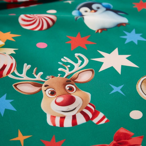 Lenjerie de pat verde pentru pat dublu 200x200 cm Christmas Icons – Catherine Lansfield-image-4