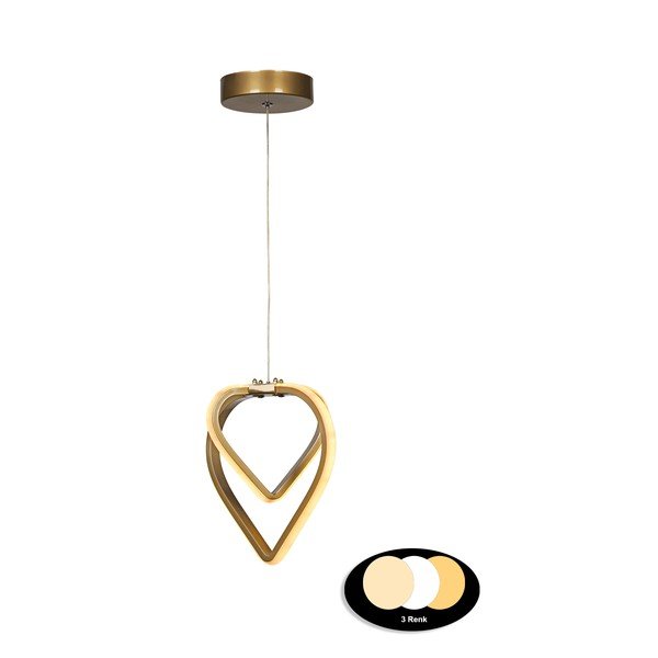Lustră bronz LED din metal ø 22 cm Sevinc – Squid Lighting-image-2