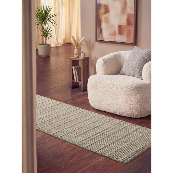 Covor tip traversă crem țesut manual din lână 80x250 cm Camden Parker – Ted Baker-image-1