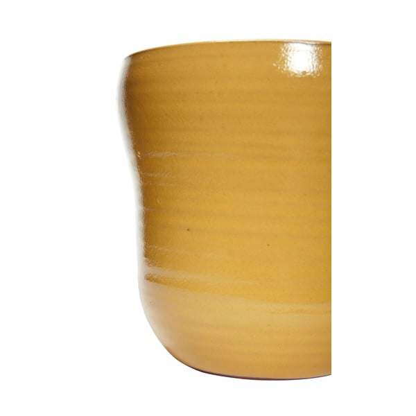 Set 2 ghivece din ceramică Hübsch Tina, galben-image-3