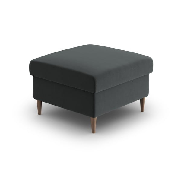 Taburet gri închis cu tapițerie din catifea Kyoto – Cosmopolitan Design-image-2