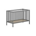 Pătuț gri antracit din lemn masiv de pin 60x120 cm DINO – Vipack