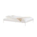 Pat matrimonial alb din oțel fără tăblie cu somieră 180x200 cm Eton Basic – noo.ma