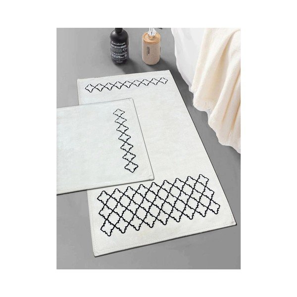 Covorașe de baie crem 2 buc. 60x100 cm Luxury – Foutastic-image-1