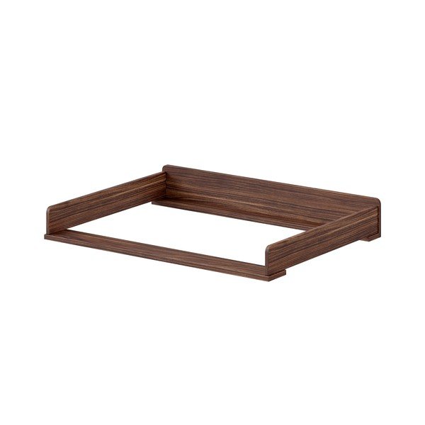 Masă de înfășat (adâncimea comodei adecvate 55 cm) în culoare naturală închisă cu aspect de lemn de nuc Ilyas – Vipack