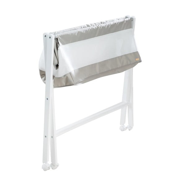 Pătuț leagăn alb cu roți pliabil 90x45 cm – Roba-image-4