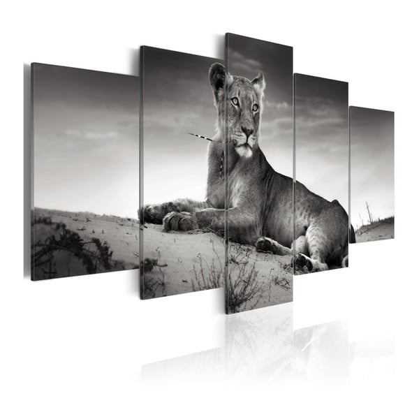 Tablou pe pânză Bimago Lion, 200 x 100 cm