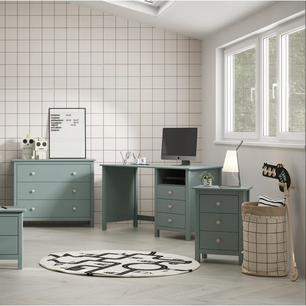 Birou de copii din lemn masiv de pin 54x120 cm Max – Marckeric-image-1