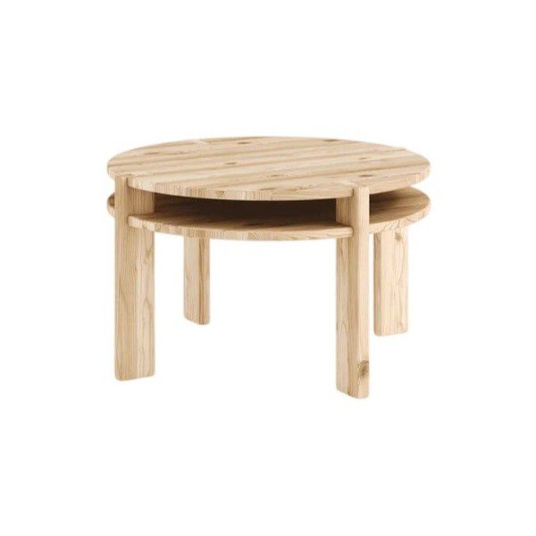 Măsuță de cafea în culoare naturală deschisă rotundă din lemn de pin ø 70 cm Tuck – Karup