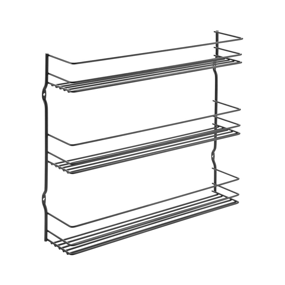 Organizator pentru mirodenii, de montat pe perete, din oțel inoxidabil Pepito – Metaltex